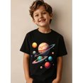 thumbnail image 1 of Boy's Cute Casual Solar System Outer Space T-Shirt, 1 of 8