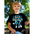 thumbnail image 1 of Boy's Cute Pixel Block Number Cartoon T-Shirt, 1 of 8
