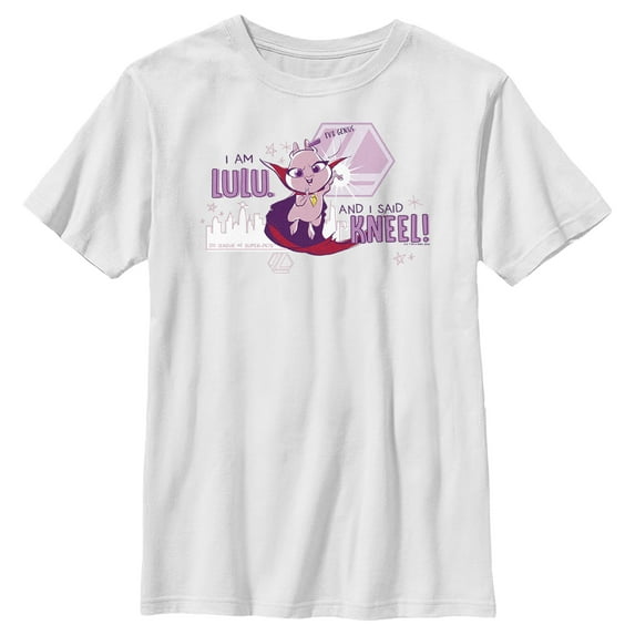 Boy's DC League of Super-Pets I Am Lulu and I Said Kneel Graphic Tee White X Large