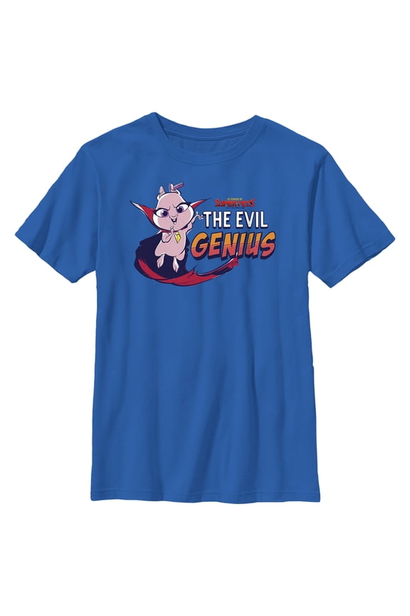 Boy's DC League of Super-Pets Lulu the Evil Genius Graphic Tee Royal Blue X Large