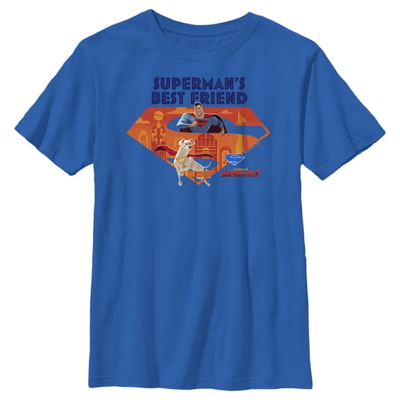 Boy's DC League of Super-Pets Superman's Best Friend Krypto Logo  Graphic Tee Royal Blue Medium