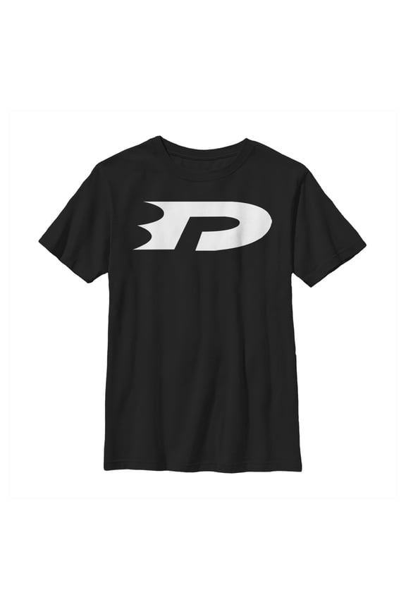 Boy's Danny Phantom Classic Ghost Logo Graphic Tee Black Medium