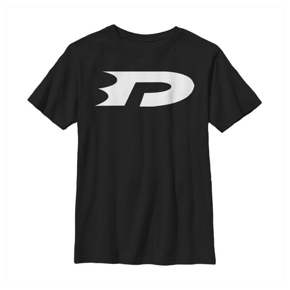 Boy's Danny Phantom Classic Ghost Logo Graphic Tee Black X Large