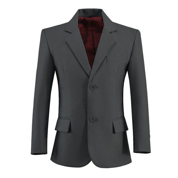 Boy's Dark Gray Suit Jacket Formal Suit for Wedding Church Birthday Party Prom School Homecoming Stage Show