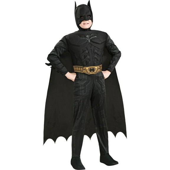 The Dark Knight Batman Deluxe Costume for Kids by Rubies, Boys Medium