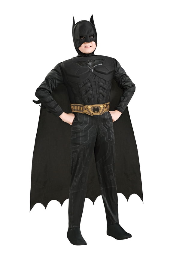 The Dark Knight Batman Deluxe Costume for Kids by Rubies, Boys Medium
