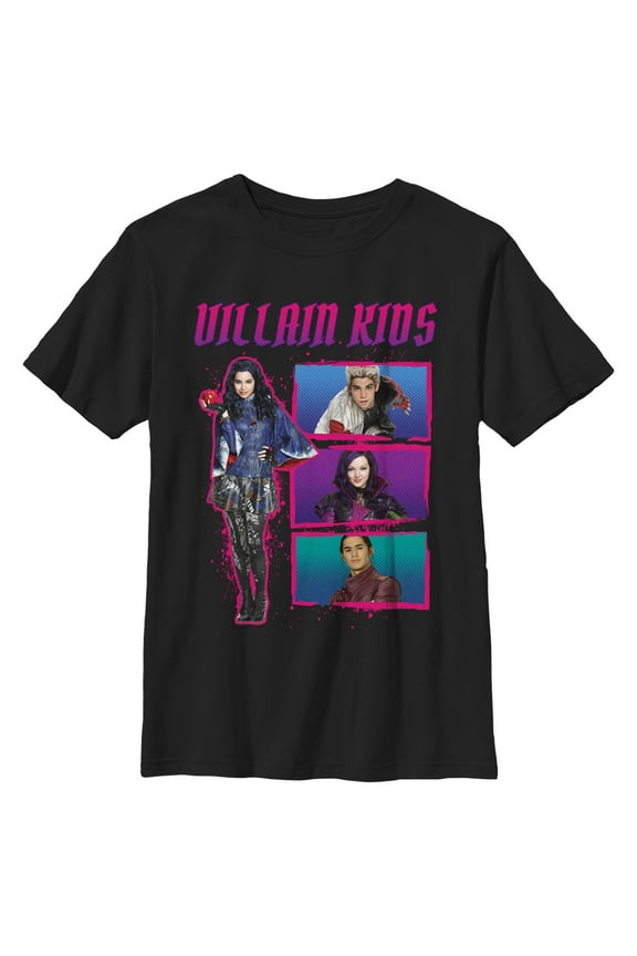 Boy's Descendants Villain Kids Graphic Tee Black Small