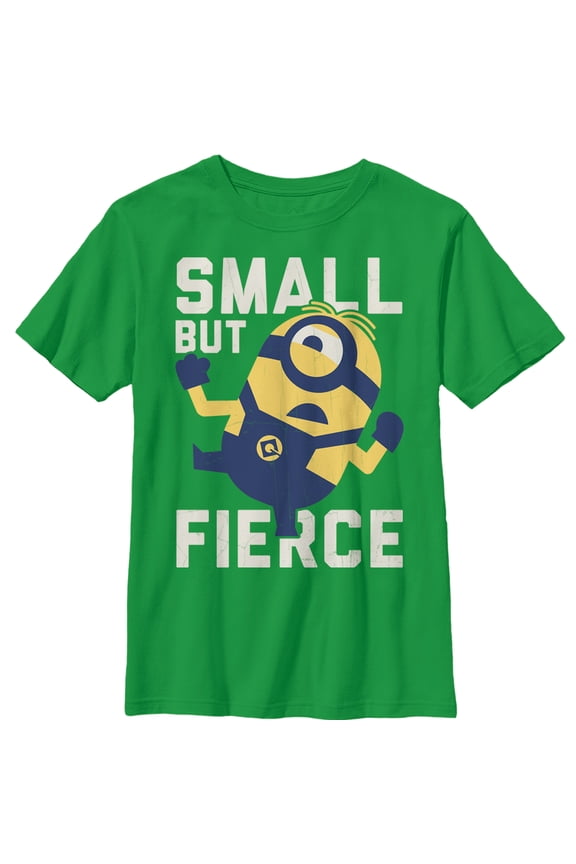 Boy's Despicable Me 3 Minion Small But Fierce Graphic Tee Kelly Green Small