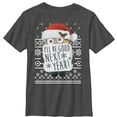 thumbnail image 1 of Boy's Despicable Me Christmas Good Minion  Graphic Tee Charcoal Heather Small, 1 of 4