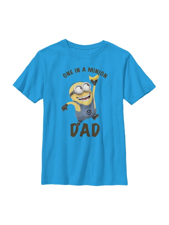 Boy's Despicable Me Father's Day One in a Minion Dad Graphic Tee Turquoise X Large