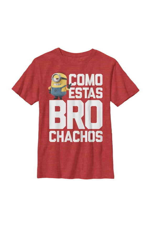 Boy's Despicable Me Minion Brochachos Graphic Tee Red X Large