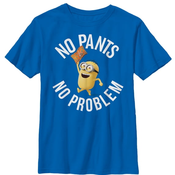 Boy's Despicable Me Minion No Pants Party Graphic Tee Royal Blue X Large