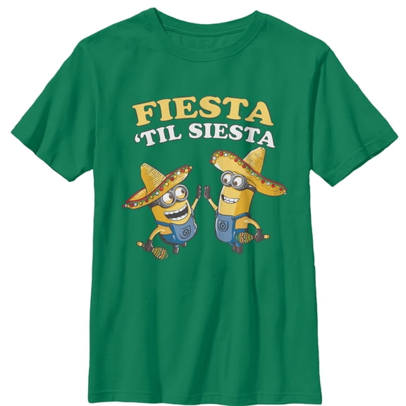 Boy's Despicable Me Minions Fiesta Graphic Tee Kelly Green X Small