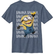 Despicable Me Minions Boy's Graphic Tee Navy Blue Heather,