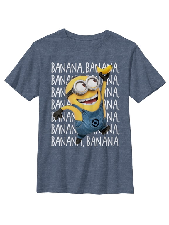 Minions Boy's Graphic Tee Navy Blue Heather,