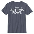 thumbnail image 1 of Boy's Disney Artemis Fowl Classic Text Logo Graphic Tee Navy Blue Heather X Large, 1 of 2