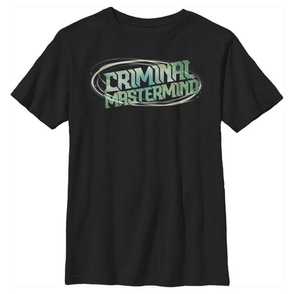 Boy's Disney Artemis Fowl Criminal Mastermind Swirl  Graphic Tee Black Large