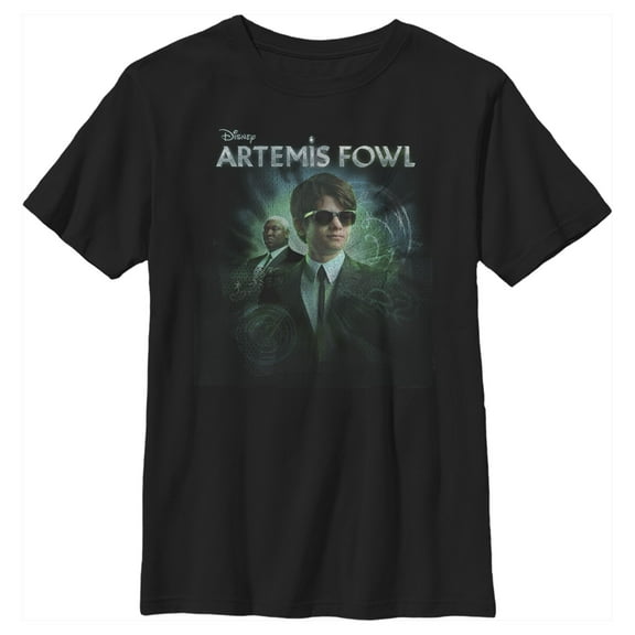 Boy's Disney Artemis Fowl Domovoi Glow  Graphic Tee Black Small