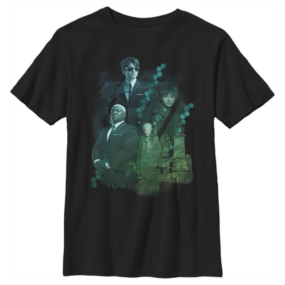 Boy's Disney Artemis Fowl Group Shot Graphic Tee Black Large