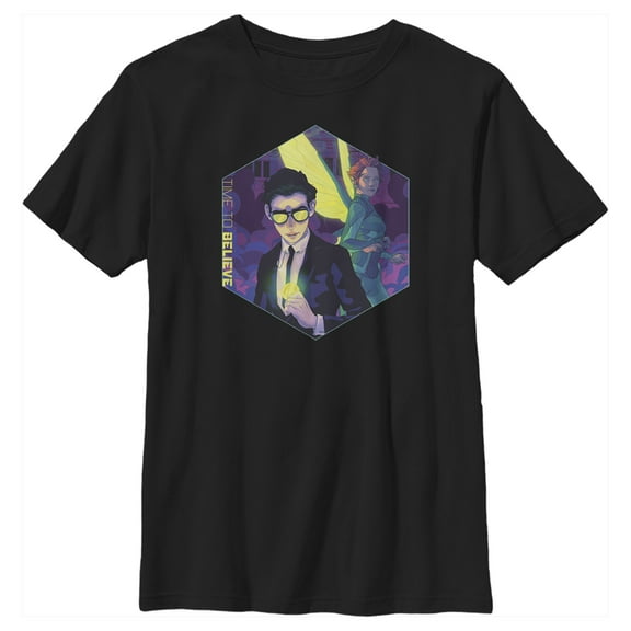 Boy's Disney Artemis Fowl Hexagon Frame Graphic Tee Black Large