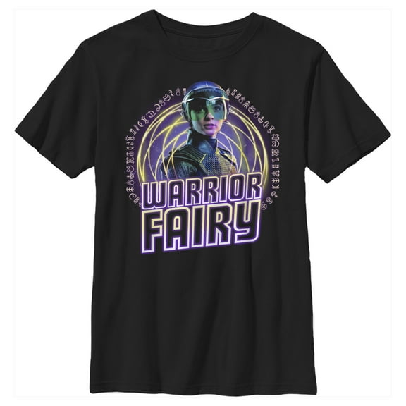 Boy's Disney Artemis Fowl Holly Warrior Fairy  Graphic Tee Black Small