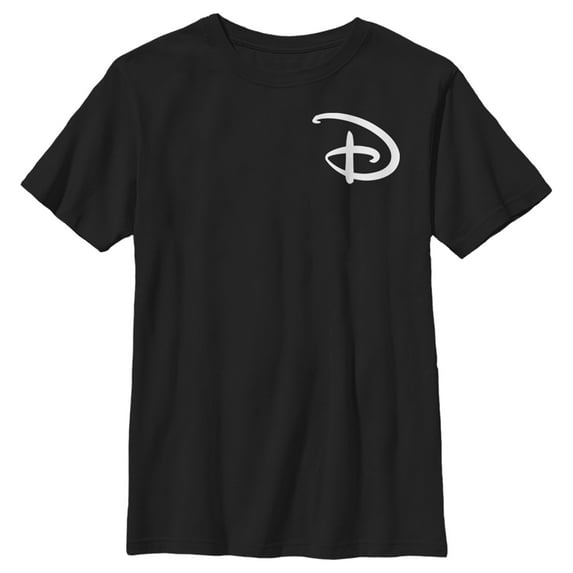 Boy's Disney Classic D Letter Pocket Print Graphic Tee Black Small