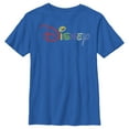 thumbnail image 1 of Boy's Disney Classic Multicolored Logo  Graphic Tee Royal Blue Small, 1 of 5