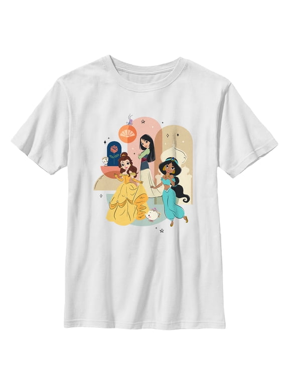 Boy's Disney Cute Trio Pose Graphic Tee White Medium