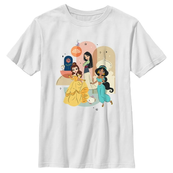 Boy's Disney Cute Trio Pose  Graphic Tee White Small