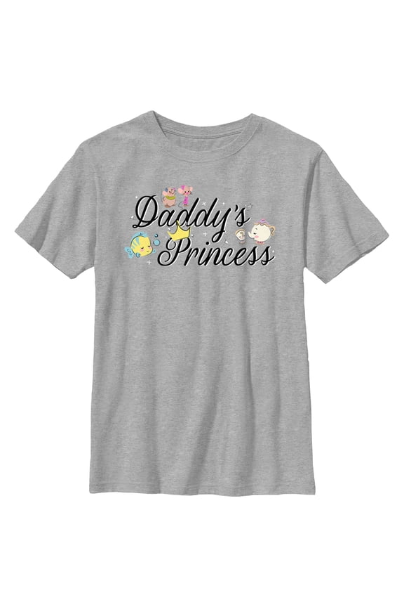 Boy's Disney Daddy's Princess  Graphic Tee Athletic Heather X Large