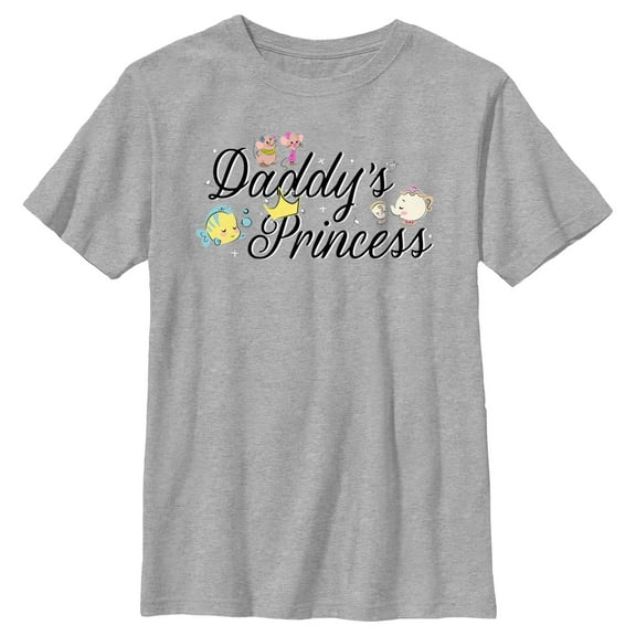 Boy's Disney Daddy's Princess Graphic Tee Athletic Heather X Large