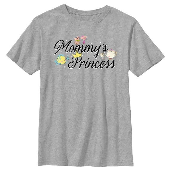 Boy's Disney Mommy's Princess Graphic Tee Athletic Heather Large