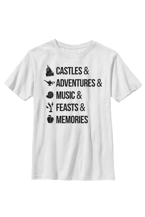 Boy's Disney Princesses Keyword Magic Graphic Tee White X Small