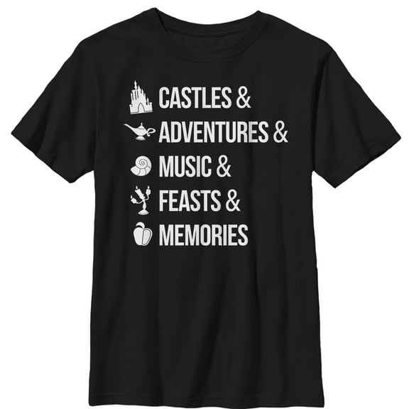 Boy's Disney Princesses Magic Keywords Graphic Tee Black X Large