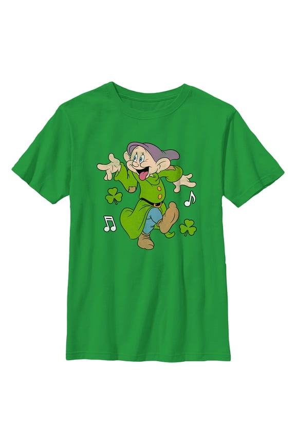 Boy's Disney St. Patrick's Day Dopey Dance Graphic T-Shirt