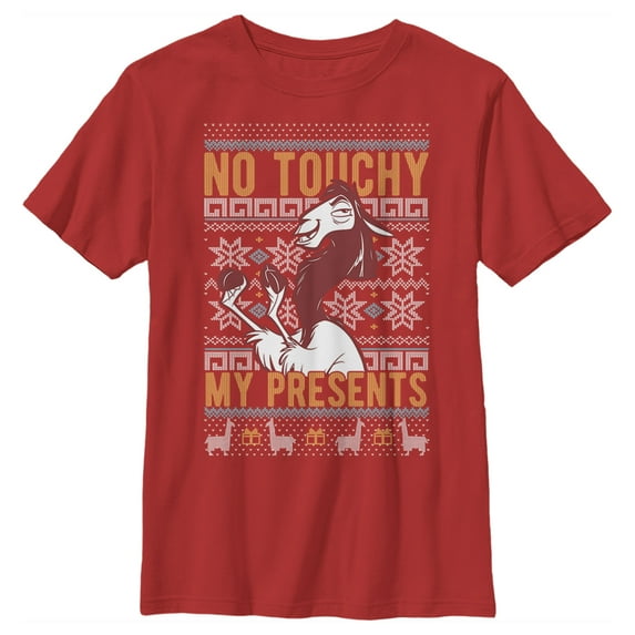 Boy's Disney The Emperor's New Groove Kuzco No Touchy Graphic Tee Red X Small