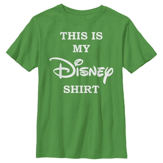 Boy's Disney This is my Disney Shirt Graphic Tee Kelly Green X Small