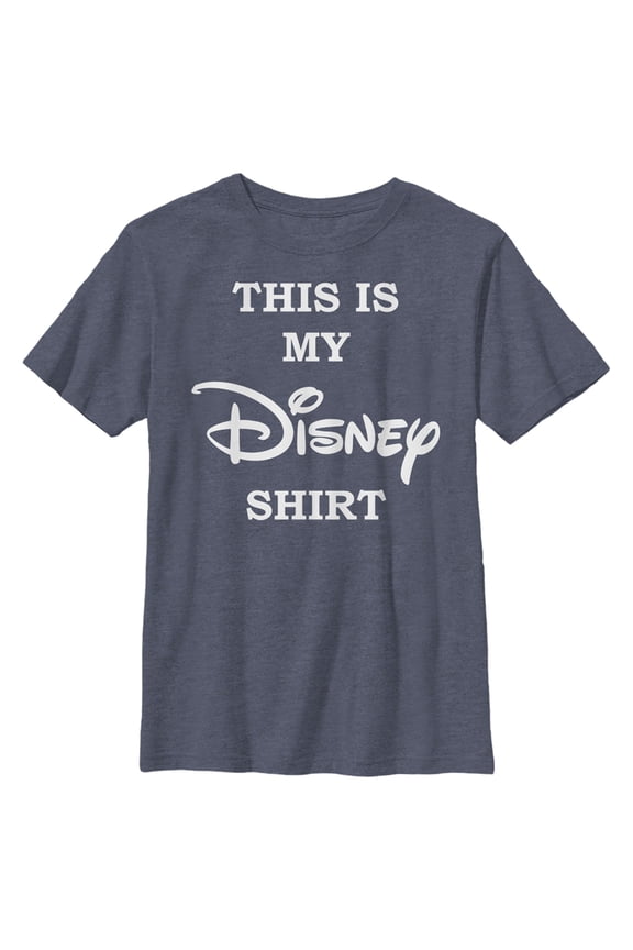 Boy's Disney This is my Disney Shirt Graphic Tee Navy Blue Heather X Large