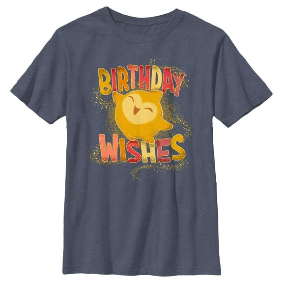 Boy's Disney Wish Star Birthday Wishes T-Shirt - Navy Blue Heather - Large