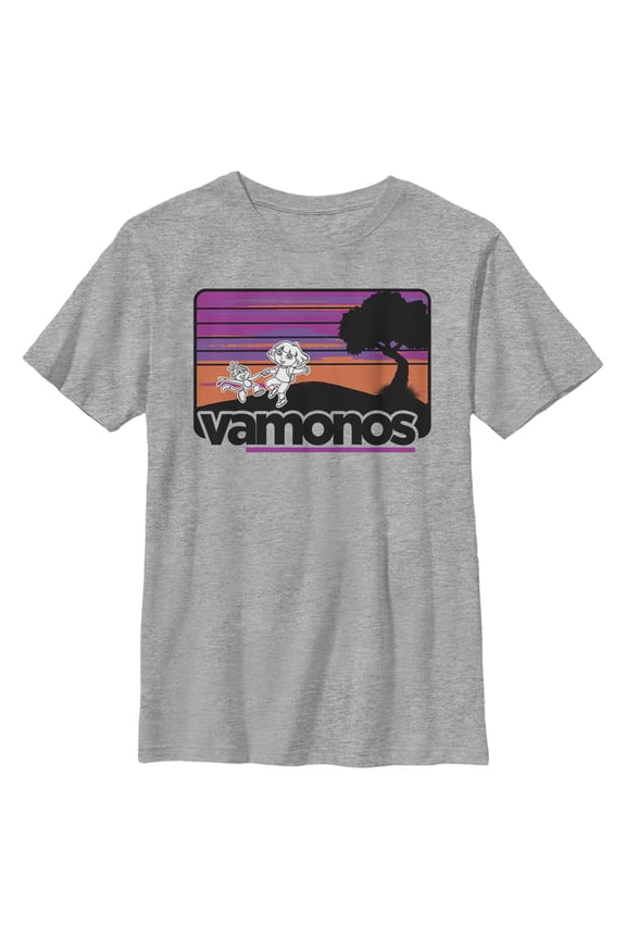 Boy's Dora the Explorer Vamanos Sunset Graphic Tee Athletic Heather Small