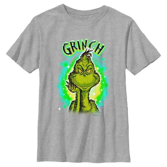 Boy's Dr. Seuss Airbrush Grinch  Graphic T-Shirt