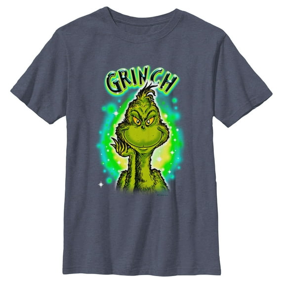 Boy's Dr. Seuss Airbrush Grinch Graphic T-Shirt