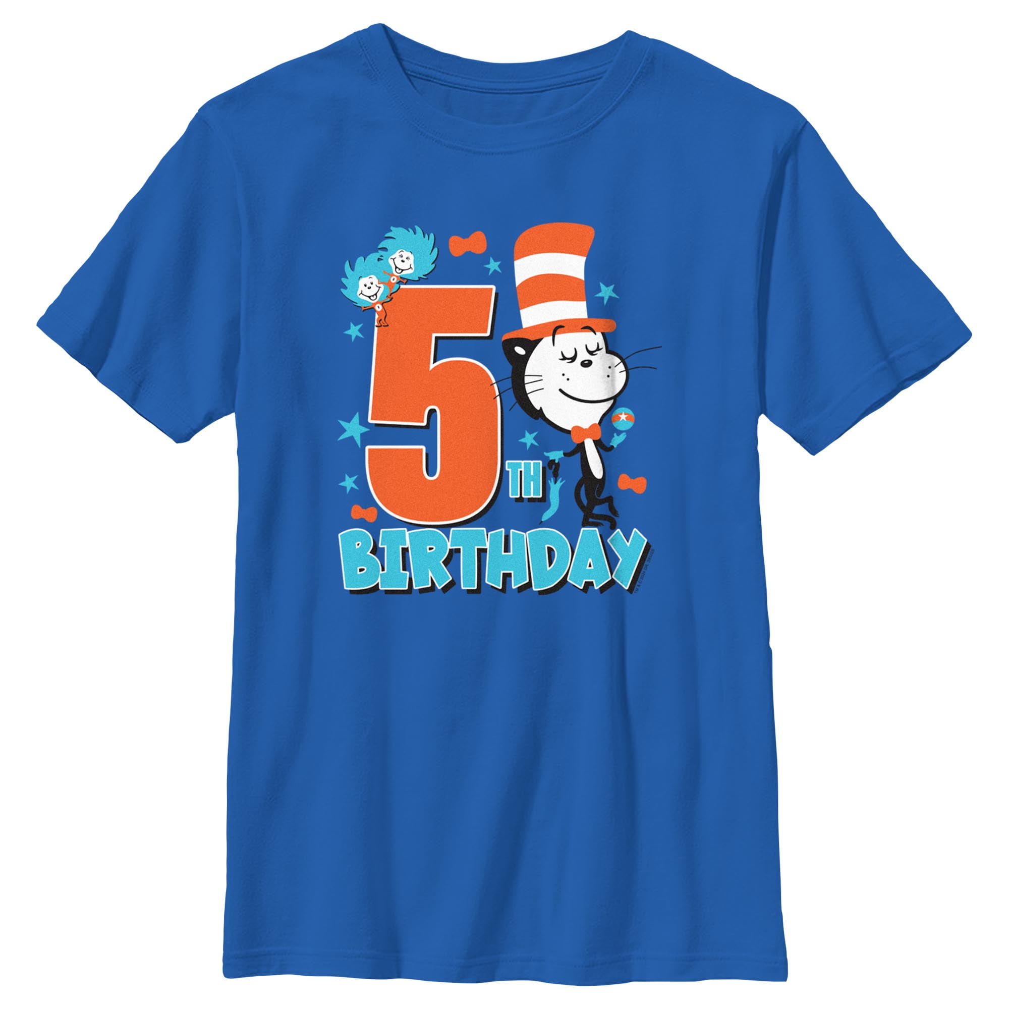 Boy s Dr. Seuss Cat in the Hat and Friends Birthday Graphic T Shirt Walmart Business Supplies