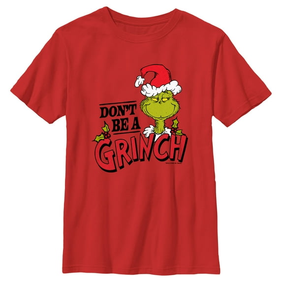 Boy's Dr. Seuss Christmas Don't Be a Grinch Graphic T-Shirt