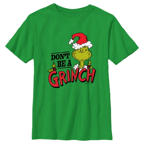 Boy's Dr. Seuss Christmas Don't Be a Grinch  Graphic T-Shirt