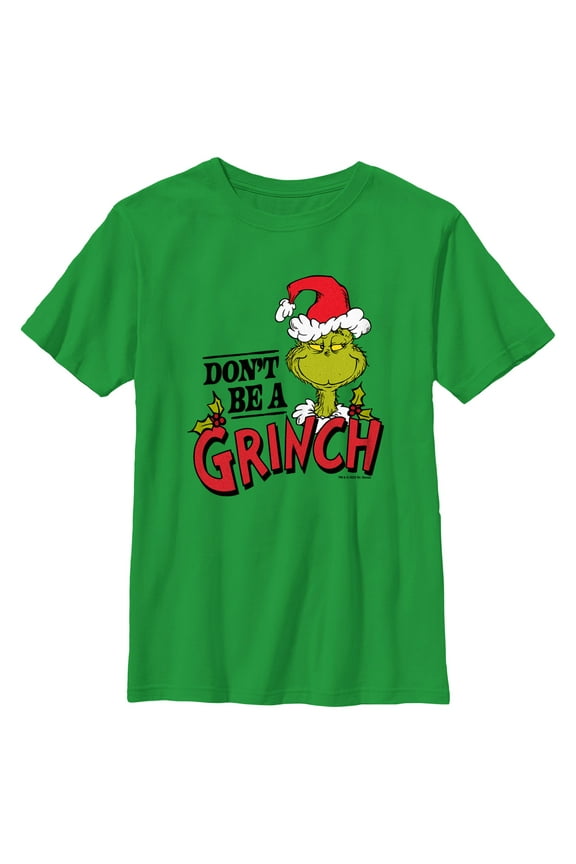 Boy's Dr. Seuss Christmas Don't Be a Grinch Graphic T-Shirt