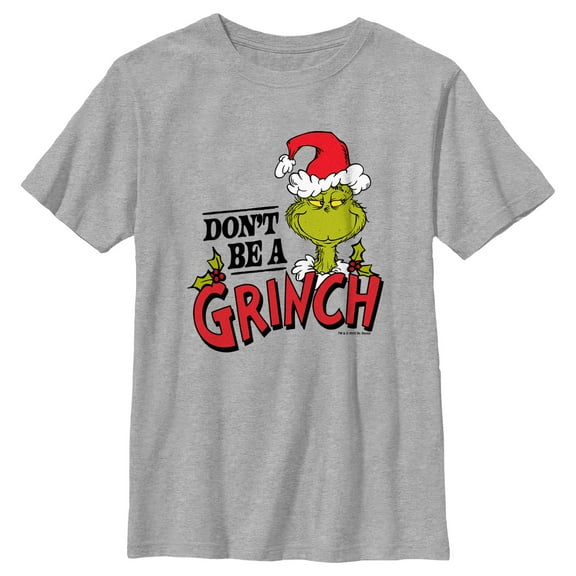 Boy's Dr. Seuss Christmas Don't Be a Grinch  Graphic T-Shirt