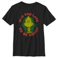 thumbnail image 1 of Boy's Dr. Seuss Christmas Grinch Is it too Late Graphic T-Shirt, 1 of 10