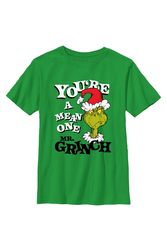 Boys' Dr. Seuss The Grinch Christmas Mean One Graphic T-Shirt