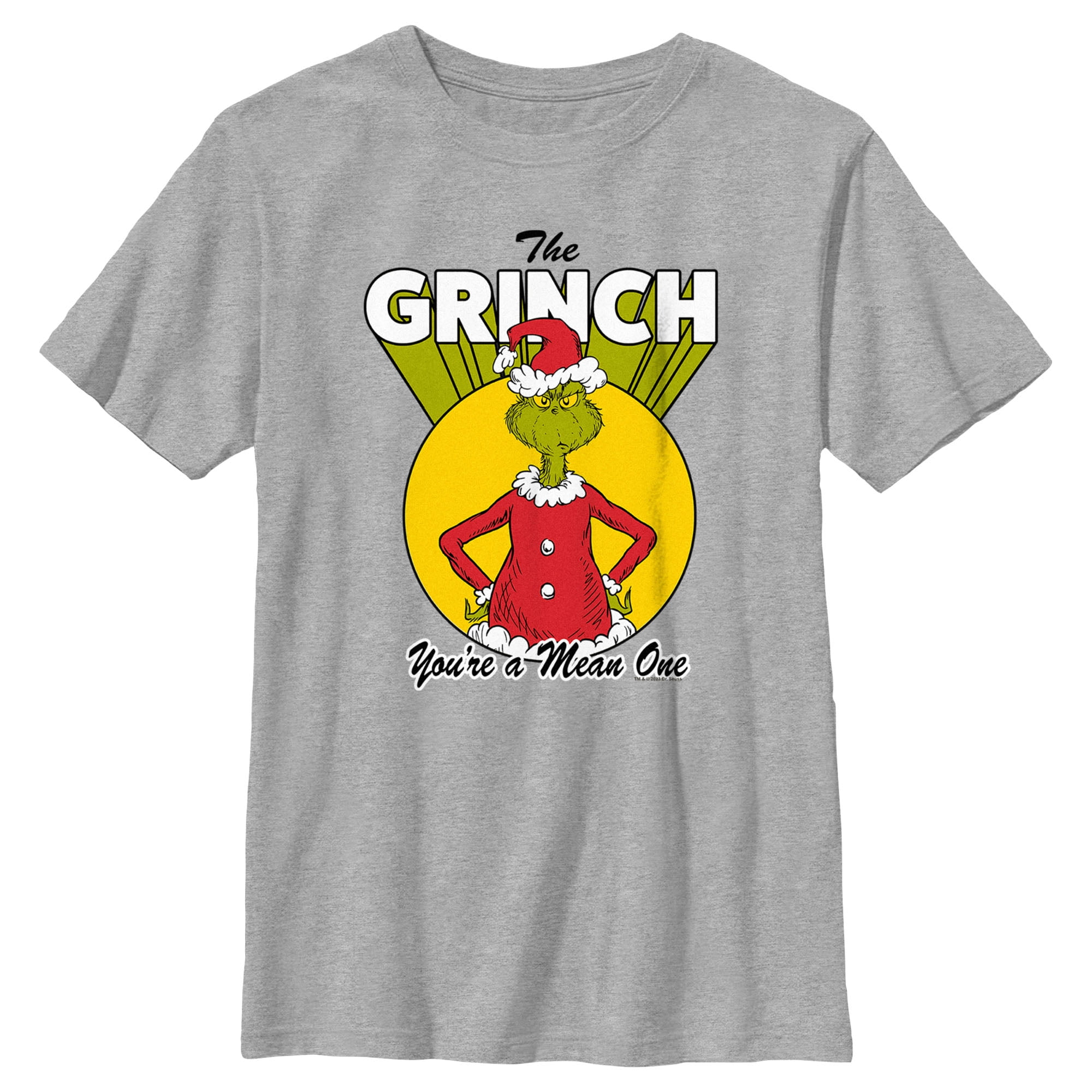 Boy s Dr. Seuss Christmas Grinch You re a Mean One Graphic T Shirt Walmart Business Supplies